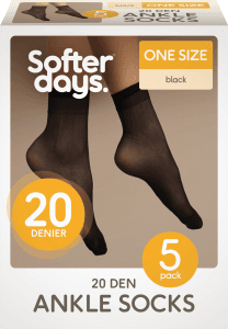 Ankelsocka Nylon Svart One-Size 5-p