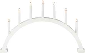 Elljusstake båge 7 ljus Vit