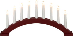 Ljusstake mörkröd lack