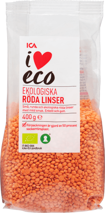 Röda linser Ekologisk