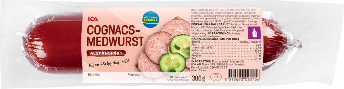Cognacsmedwurst Alspånsrökt