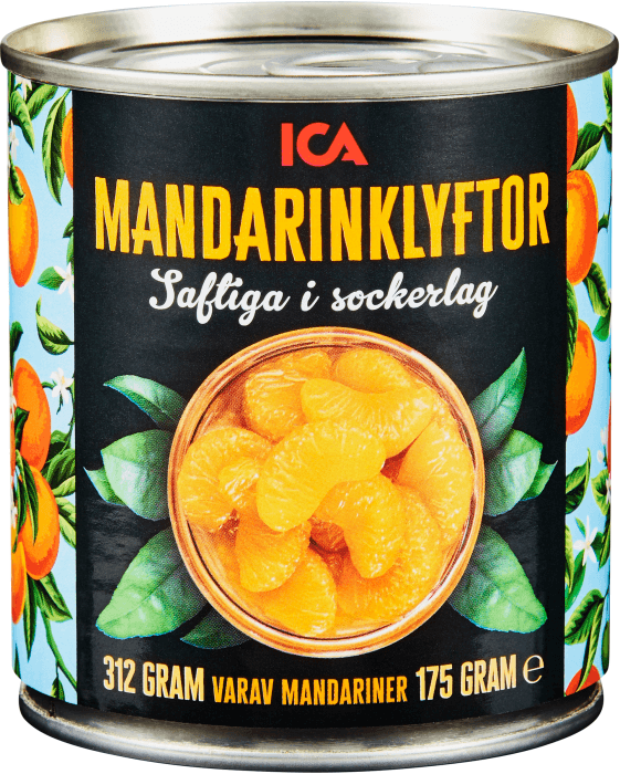 Mandarinklyftor i sockerlag