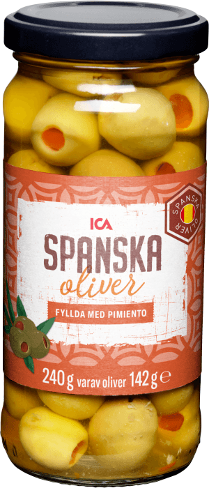 Fyllda Oliver Gröna med Pimiento