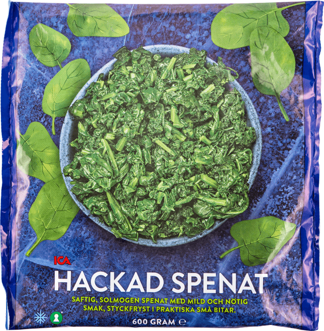 Hackad spenat Fryst