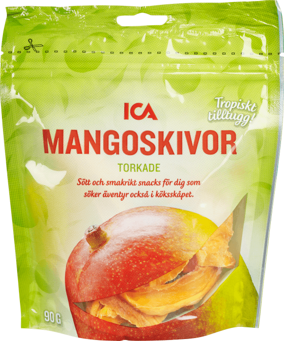 Mangoskivor Torkade