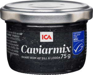 Caviarmix svart rom av sill och lodda