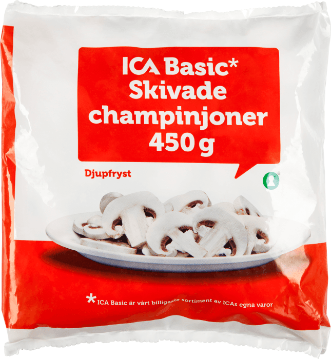 Skivade Champinjoner Fryst