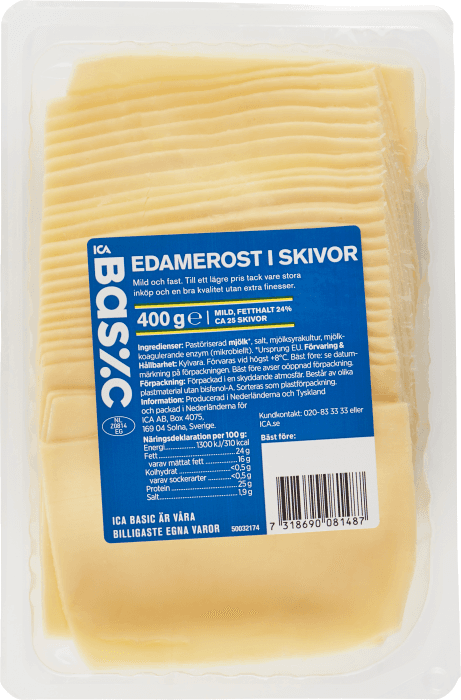 Edamerost skivad 24 %