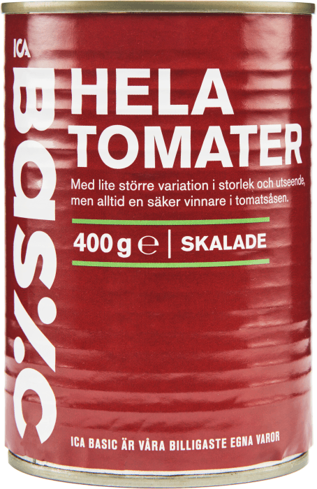 Hela skalade tomater