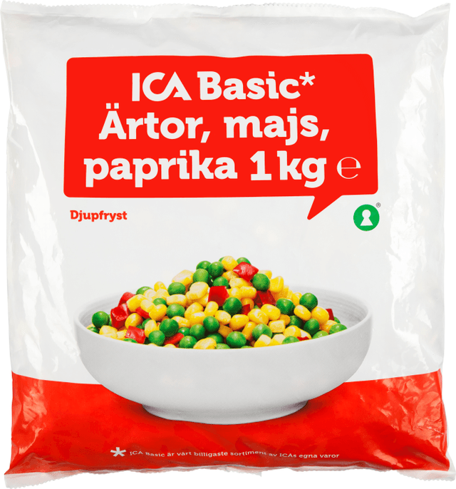 Ärtor, majs & paprika Fryst