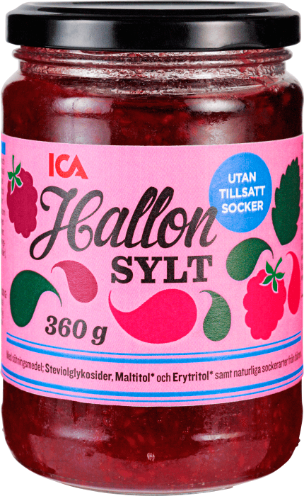 Hallonsylt utan tillsatt socker