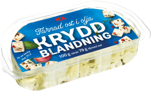 Tärnad ost i olja Kryddblandning