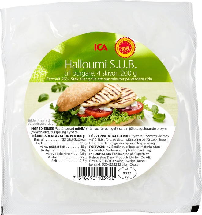 Halloumiburgare 4 Skivor