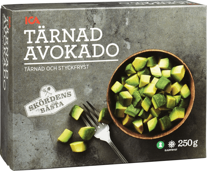 Tärnad avokado Fryst