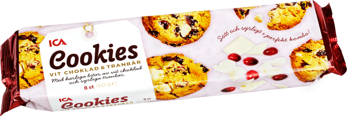 Cookies Vit choklad & tranbär