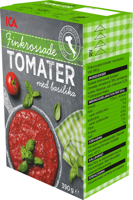 Finkrossade Tomater Basilika