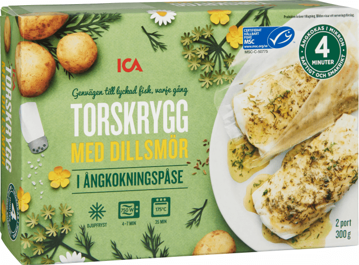 Torskrygg med dillsmör
