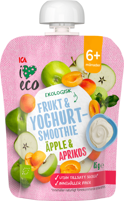 Frukt & Yoghurtsmoothie Äpple & Aprikos 6 mån Eko