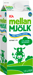 Mellanmjölk Lite längre hållbarhet 1,5%