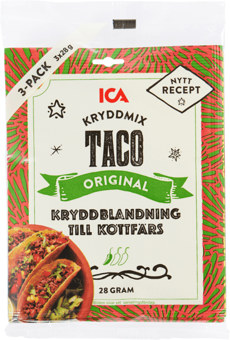 Kryddmix Taco Mild 3-p