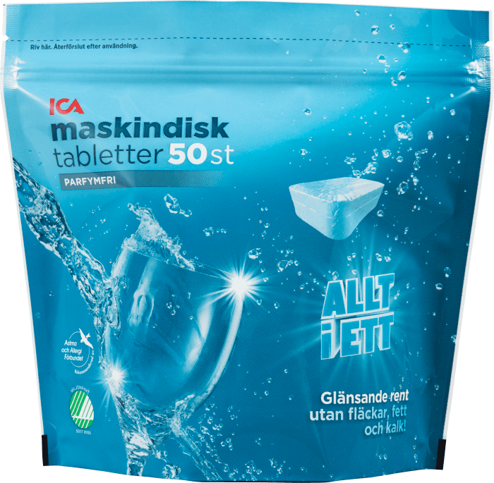 Maskindisktabletter Allt i ett parfymfri