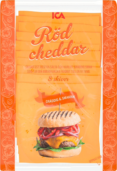 Röd Cheddar skivad