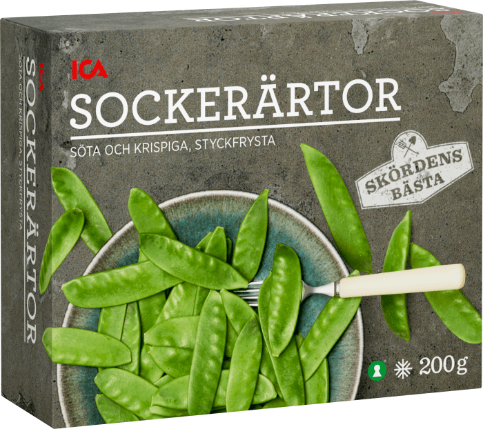 Sockerärtor Fryst
