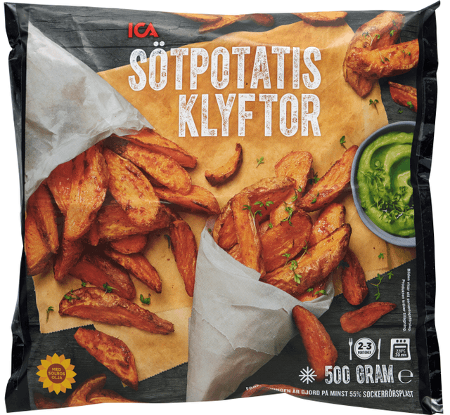 Sötpotatisklyftor Fryst