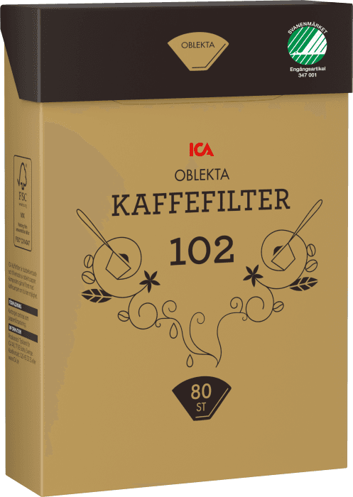 Kaffefilter oblekta 102