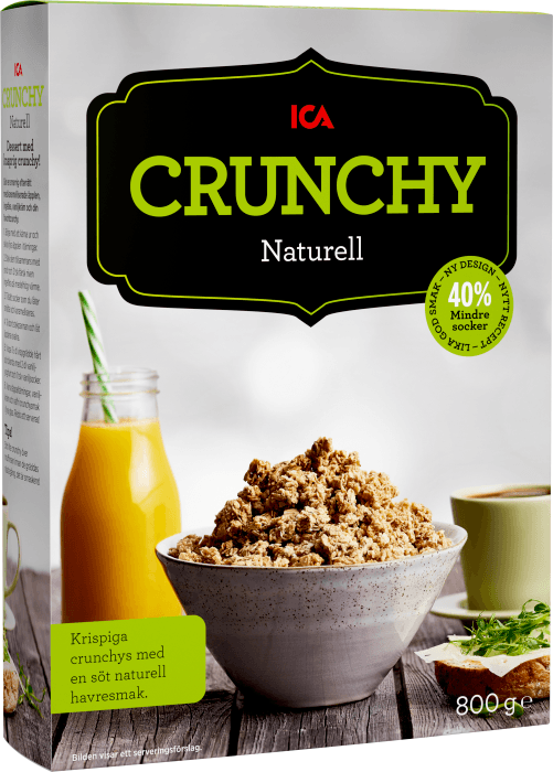 Flingor Crunchy Naturell Mindre socker