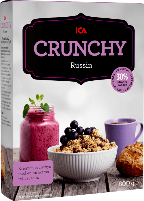Flingor Crunchy Russin Mindre socker