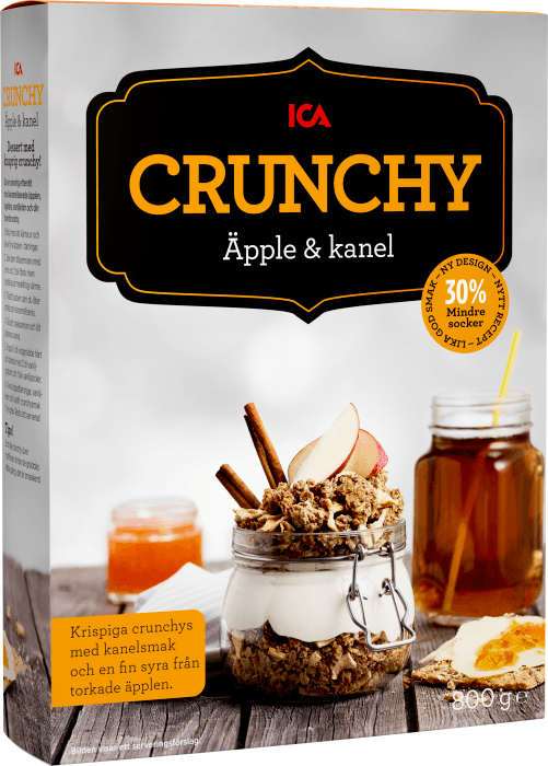 Flingor Crunchy Äpple & kanel Mindre socker