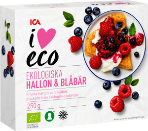 Bär Hallon & blåbär Ekologisk Fryst ICA