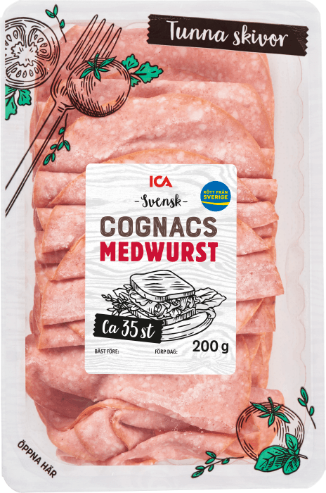 Cognacsmedwurst Tunna Skivor