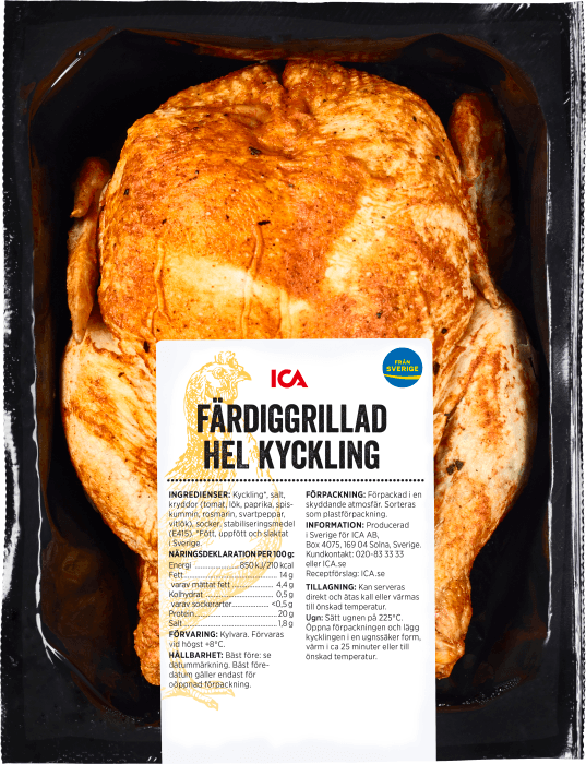 Kyckling hel färdiggrillad