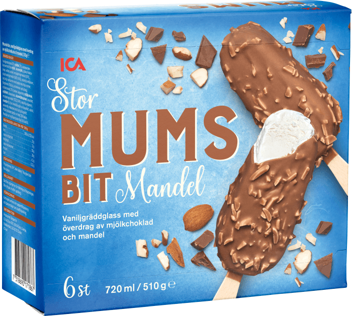 Glass Mumsbit Stor Mandel