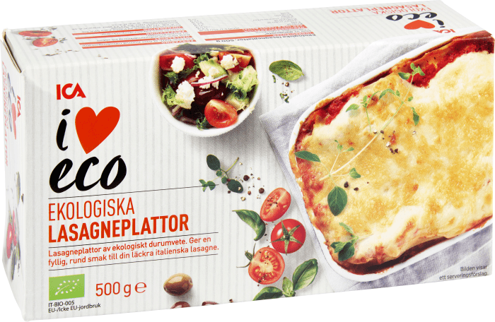 Lasagneplattor Ekologisk