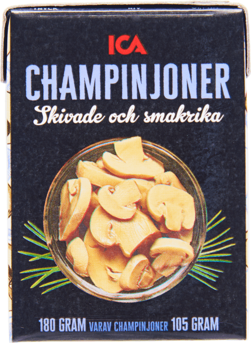 Champinjoner skivade och smakrika