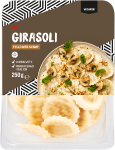 Pasta girasoli svampfyllning vegansk