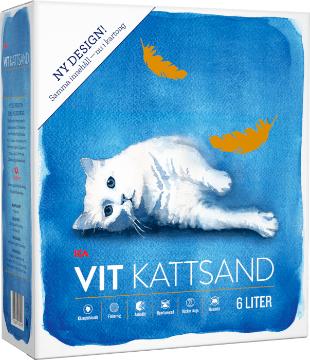 Kattsand Vit bentonit Utan parfym