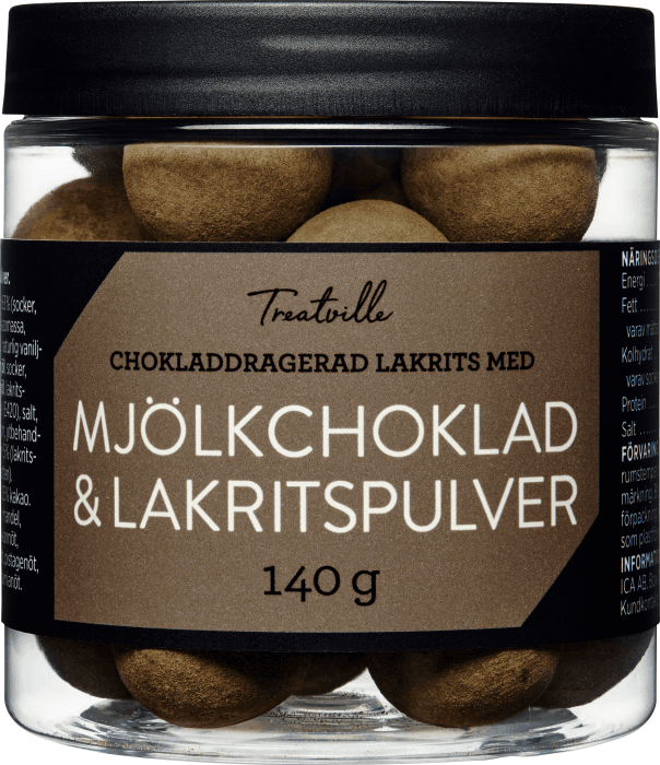 Mjölkchoklad med lakritspulver