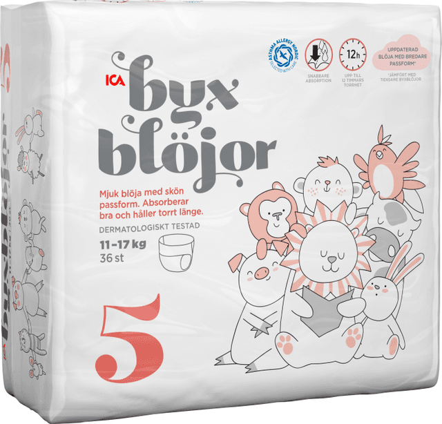 Byxblöja strl 5, 11-17 kg