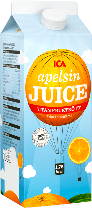Apelsinjuice utan Frukkött