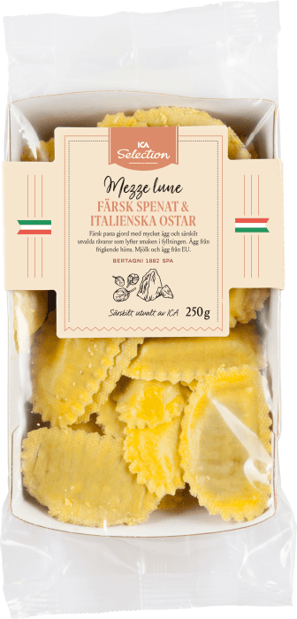 Pasta Mezze Lune Spenat & Ost Färsk