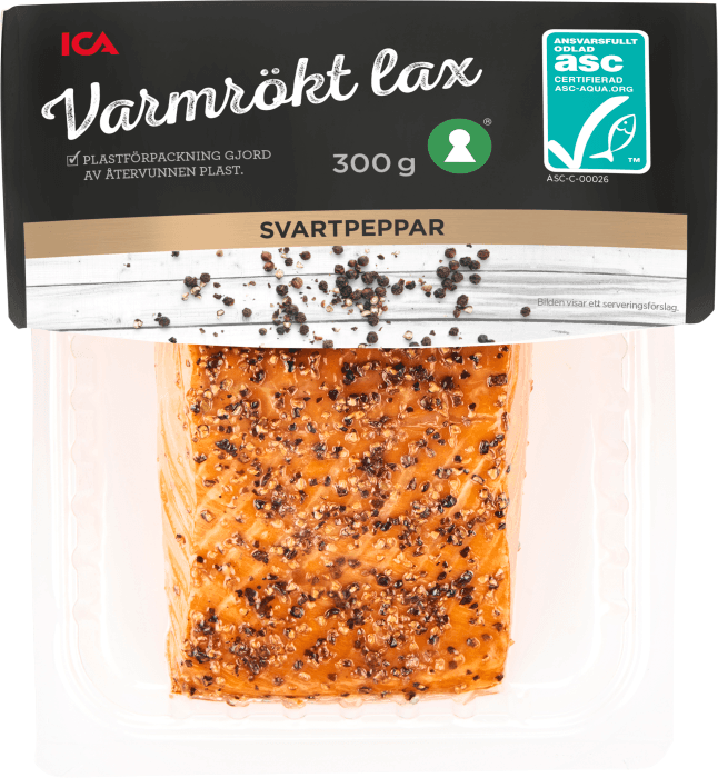 Lax i bit varmrökt svartpeppar