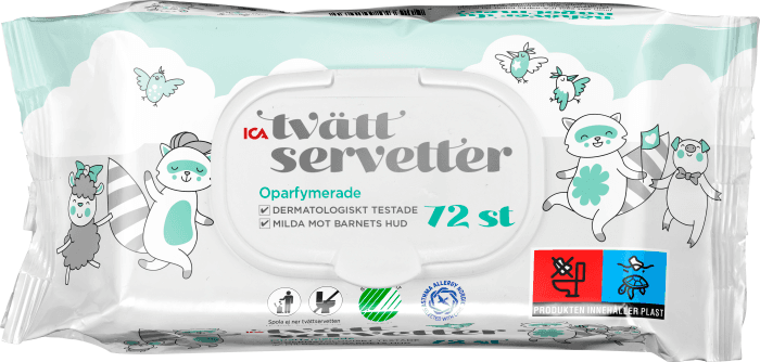 Tvättservetter Baby Oparfymerade