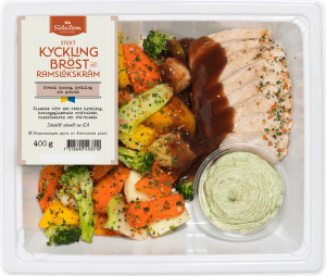 Kycklingbröst Rotfrukter Ramslökskräm Rödvinssås