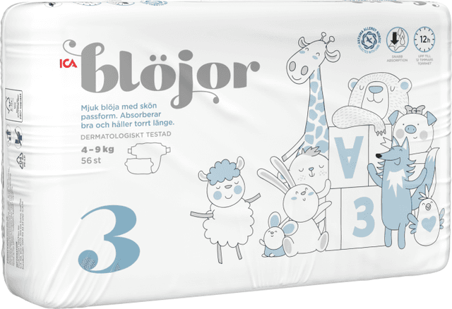 Blöjor Strl 3, 4-9kg