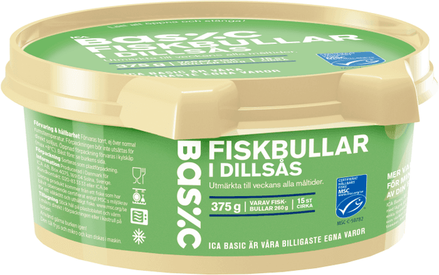 Fiskbullar i dillsås