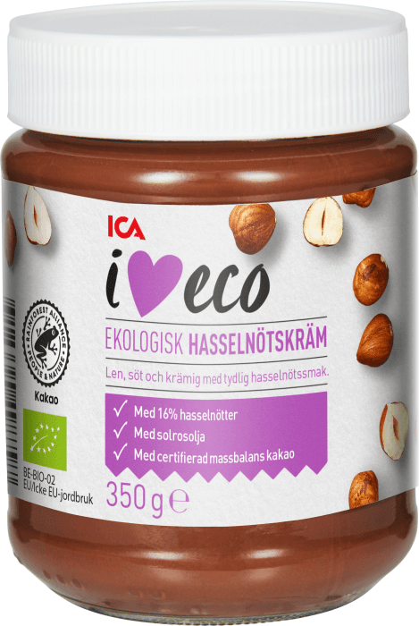 Hasselnötskräm Solrosolja